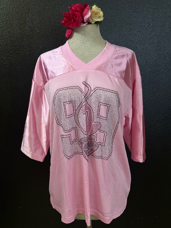 Baby Phat Tops - Baby Phat Pink Logo Chain-Tag Top